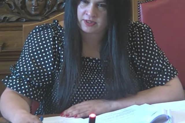 Coun Zahira Naz, chair of Sheffield City Council\s finance committee, which discussed budget pressures that the council faces. Picture: Sheffield Council webcast