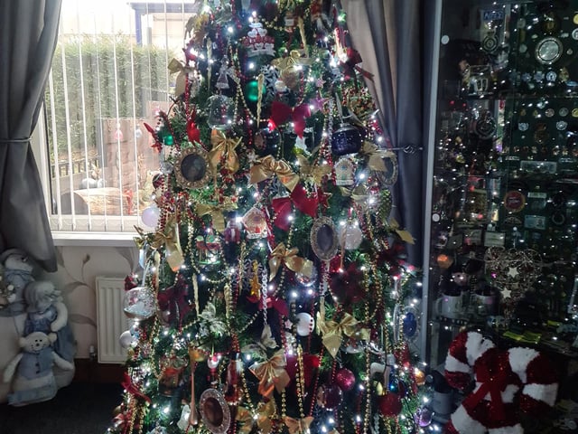 Lisa Purtill's dad put up his Christmas lights in Peterborough Road, Cosham, early after being unable to put them up in 2019 because he was in hospital being treated after a cancer diagnosis.
