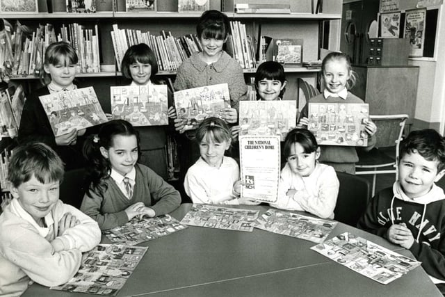 Children of Simonside Mixed School are pictured during a charity picture-colouring event in 1988. Remember this?