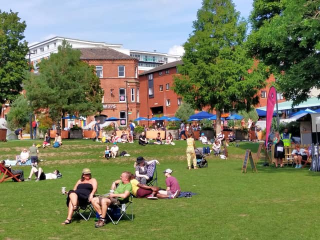 File photo of Devonshire Green from August 2022. The Sheffield park will be host to a big screen and free fringe festival for the Eurovision Song Contest 2023.