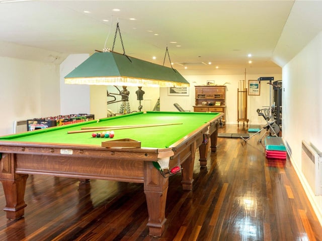 Billiards room.