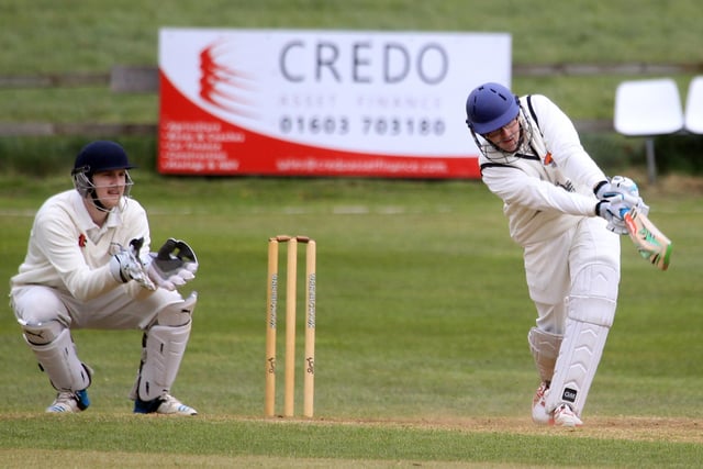 Cuckney batsman Conall Doughty in action against Grassmore Works CC in the Sunday League.
