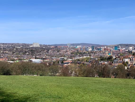 Meersbrook Park overlooking Sheffield City Centre