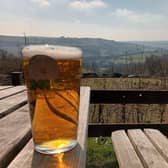 What a view: the beer garden at the Old Horns Inn.