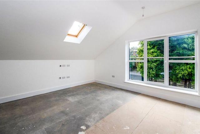 All four of the rooms are generous in size. The four on the first floor all have sky lights.