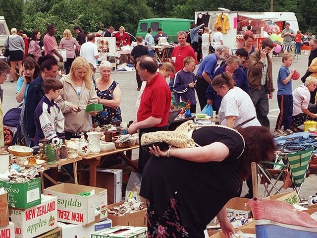 Pictured at the Heeley Festival where visitors are seen looking for bargains on the many stalls in June 1999