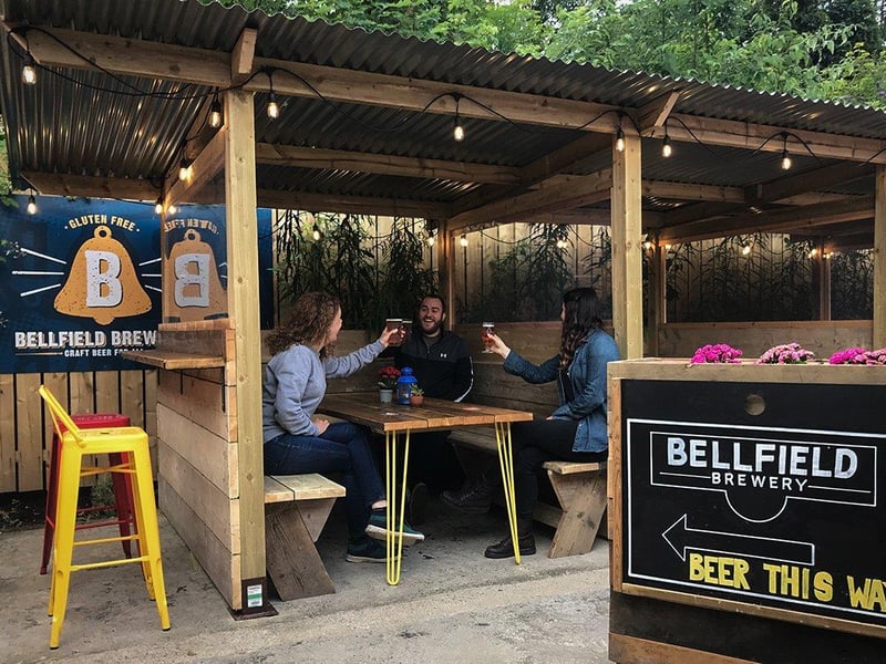 The popular Bellfield Taproom, part of Bellfield Brewery opened on 26 April. Those keen to enjoy a beer but worried about the weather, can rest easy as their beer garden is well covered.