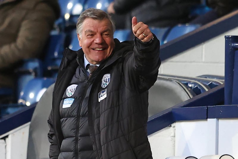 Big Sam's West Bromwich Albion also look to be heading down, and it would be a surprise to see him remain in the job. The 66-year-old has won just four of nineteen games in charge of the Baggies.