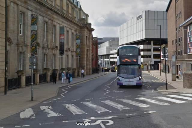 Police closed Flat Street in Sheffield city centre this morning after a man was found unconscious. Picture: Google