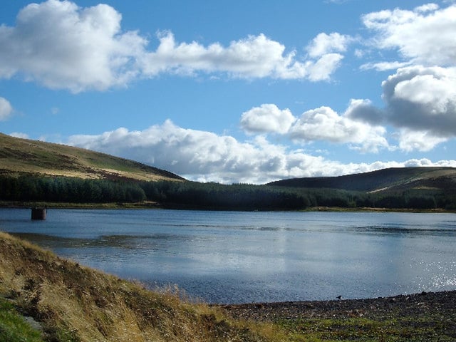 A fine stop for those heading up Capelaw Hill next door, this reservoir used to form part of the water supply for the city.