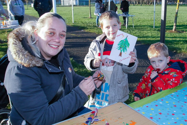 Kayleigh with Conner, 6, and Scott, 3, from Grangemouth
