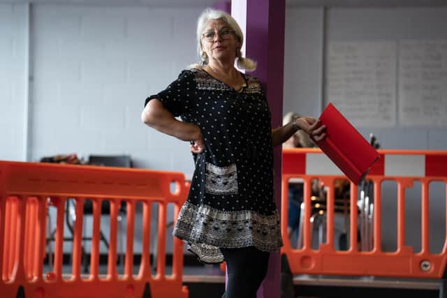 Denise Black in rehearsals for a trio of new Sheffield theatre shows, Rock /Paper / Scissors, at the Crucible and Lyceum Theatres in Sheffield