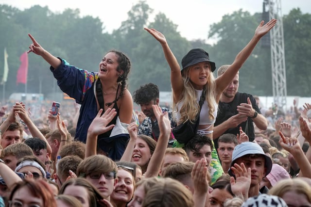 Fans listen to Blossoms during day two of the Tramlines Festival 2021 at Hillsborough Park on July 24, 2021 in Sheffield. (Photo by Christopher Furlong/Getty Images)