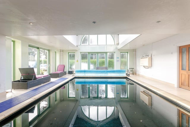 The leisure block features a "stunning" heated pool with floor to ceiling windows and bi-folding doors.
