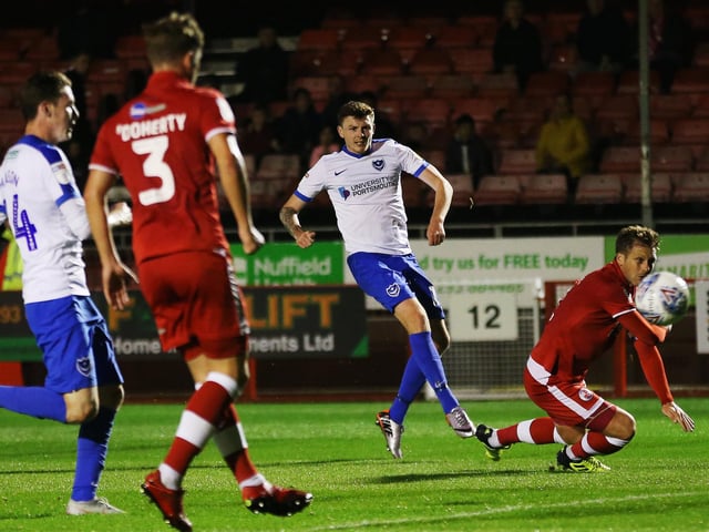 Dion Donohue netted his first Pompey goal to secure a 1-0 win at Crawley in an uneventful Trophy contest at Broadfield. The result was enough to see the Blues book their place in the knockout stages with a group game to spare.