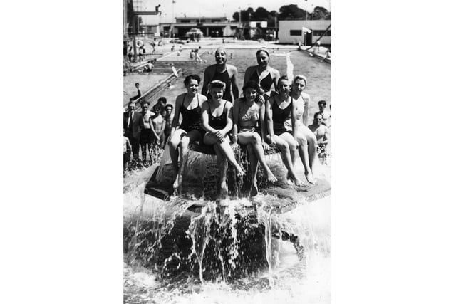 Swimmers at Hilsea Lido