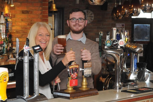 The Lord Nelson was nominated for a WOW award 7 years ago. Landlady Lesley Hunter and manger Ryan Dodds were pictured.