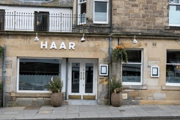 HAAR in St Andrews has four AA rosettes. An AA inspector said: "Innovative modern Scottish cooking near the golf course."