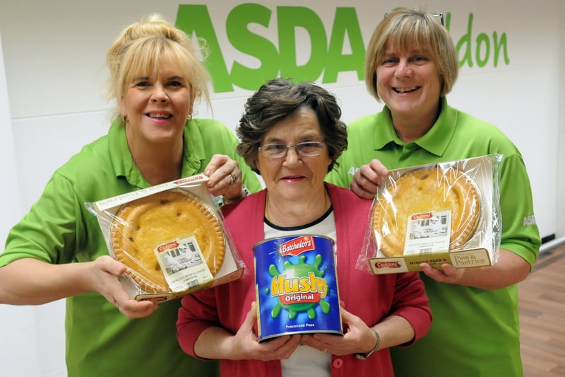 Asda hosted a free pie and peas dinner for people at the Charles Young Centre to try and boost their numbers. Pictured in 2015 from left to right were Tracey Tough from Asda, Noreen Willetts from the centre and Mavis Maughan from Asda.