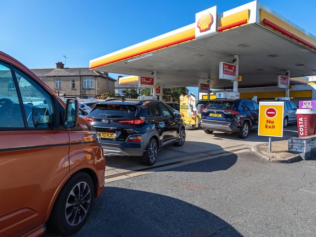 Shell, on Goldsmith Avenue, are currently selling petrol for 144.9p a litre.
