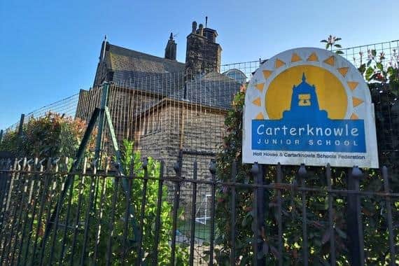 Urgent safety work is taking place on the roof of Carterknowle Primary School on Carterknowle Road, Sheffield. Picture: Sheffield City Council