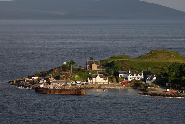 Tranquility rules at Carradale on the Kintyre Peninsula. This small harbour still holds a little fishing fleet and gives a great view over the South of Arran and Carradale Bay, where you can take a dip in its shallow waters