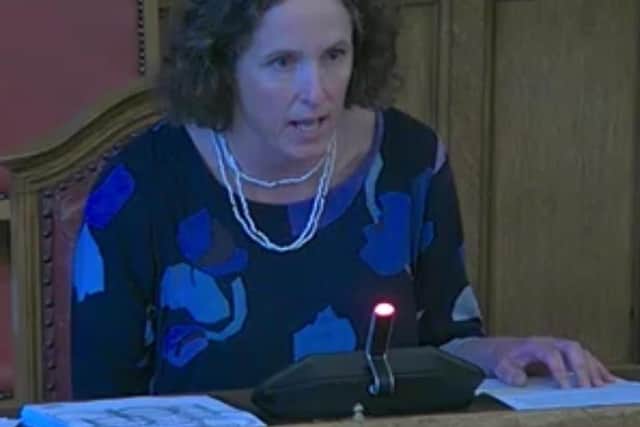 Head of Silverdale School Sarah Simms speaking last year at a Sheffield City Council planning committee about the need to build a new classroom block to help accommodate rising pupil numbers in the city