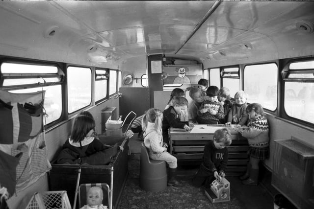 The Lothian Region Play Bus, which took toys and games to children without access to playgroups or nurseries, was one of the services threatened by cut-backs in February 1983.