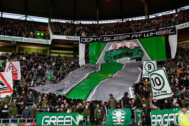 Plenty of driving references as fans warned the board not to fall asleep at the wheel during a Europa League match between Celtic and AIK in August 2019