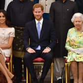 The Duke and Duchess of Sussex with The Queen