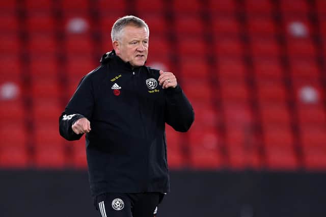 Sheffield United manager Chris Wilder.  (Photo by Laurence Griffiths/Getty Images)
