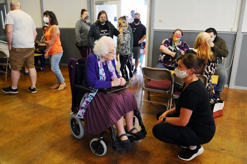 California's oldest resident Marion Laurie (100) was the guest of honour at the opening of the new California Community Hub