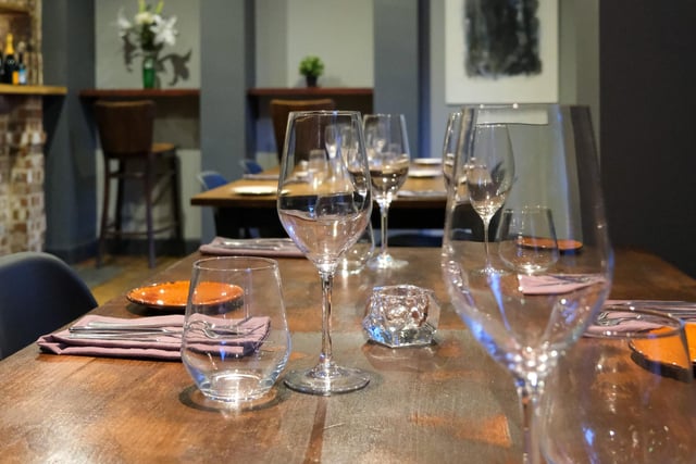 PIcture shows a table at Juke and Loe's new Kelham Island restaurant, Juke and Loe at The Milestone