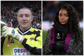 Former Sheffield United goalkeeper Paddy Kenny, (left picture by Dennis Lound),  has waded into a row with Eni Aluko (right, picture by Adam Davy, PA ), over England star Declan Rice.