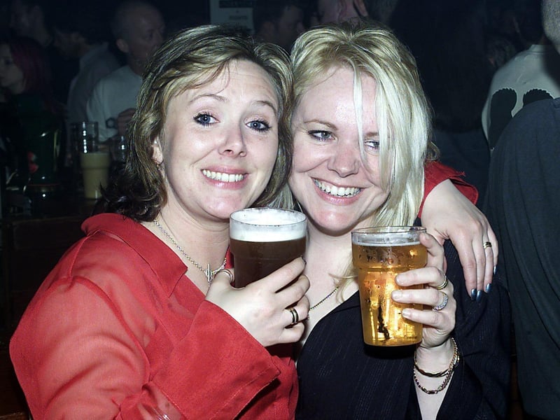 Josie & Jan on a ladies night out at the Casbah, Sheffield, May 9, 2004
