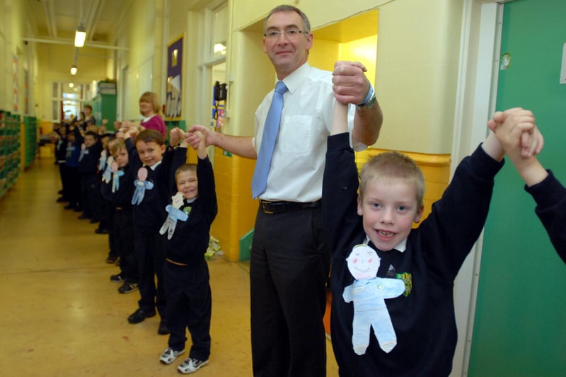 Head teacher John Vasey joined with pupils as part of a campaign against bullying 14 years ago. Do you remember this?