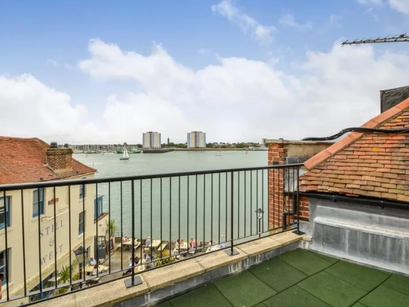 This townhouse in Bath Square, Old Portsmouth, has spectacular harbour views. It is on the market for £835,000.