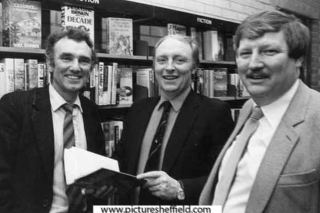This was a typical school library in 1982, with Concord Middle School in Shiregreen pictured here. Most libraries though, did not have the then Labour leader Neil Kinnock visiting, 
pictured left to right are Councillor Peter Price (local councillor), Neil Kinnock (Shadow Secretary of State for Education), Clive Drake (Headteacher). Picture: Sheffield Newspapers / Picture Sheffield
