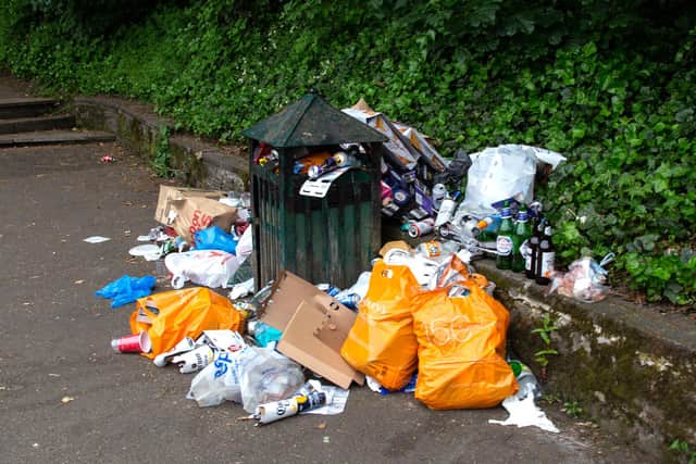 Mounds of rubbish is being left at Crookes Valley Park