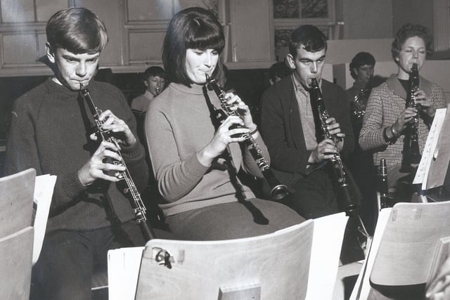 Peter Smith, Betty Shaw, David Barron and Diane Martell  entertain at Stainsby Arts Centre in December 1968.