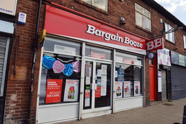 Bargain Booze at The Nook in South Shields was one of many shops showing their support for Pink and Blue Day.