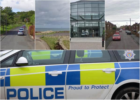 Some of the locations where official figures say most crime was reported to have taken place across large parts of Northumberland.