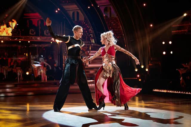 Dan Walker and Nadiya Bychkova at the dress rehearsal for Strictly Come Dancing.Guy Levy/BBC/PA Wire