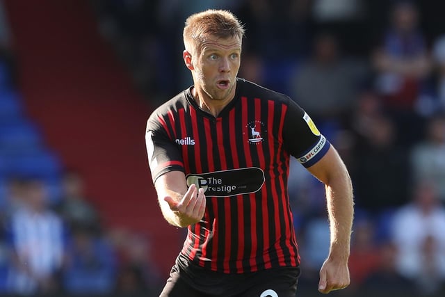 Captain Featherstone is another concrete pick for Challinor for the trip to Leyton Orient. Featherstone has been an ever present in the Pools side in the league this season and should be expected to continue that run this weekend. (Credit: Mark Fletcher | MI News)