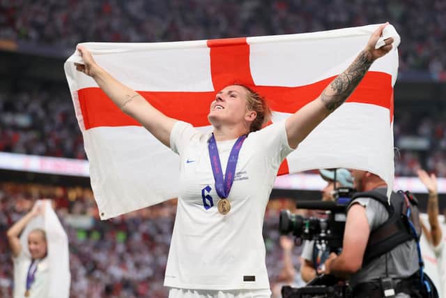 Millie Bright has been described as an England legend (Photo by Naomi Baker/Getty Images)