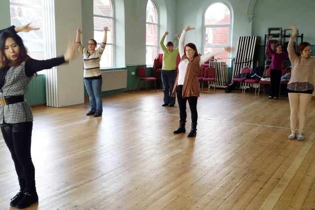 A Chinese dance class underway at the Grange Road Resource Centre. Were you in the picture?