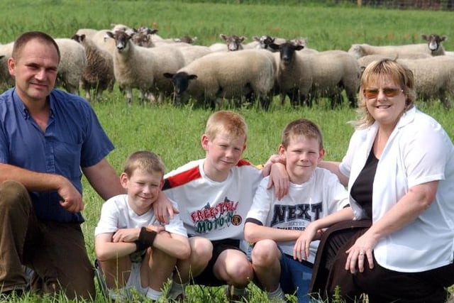 The Cooper family on Haxey Farm. 2004.