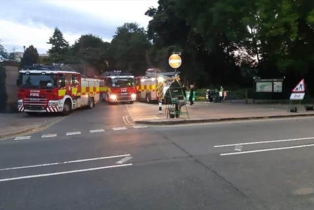 Residents are being warned to stay out of water as Sheffield faces a heatwave – a year after a man drowned in the city. PIcture shows emergency services responding to the tragedy last year