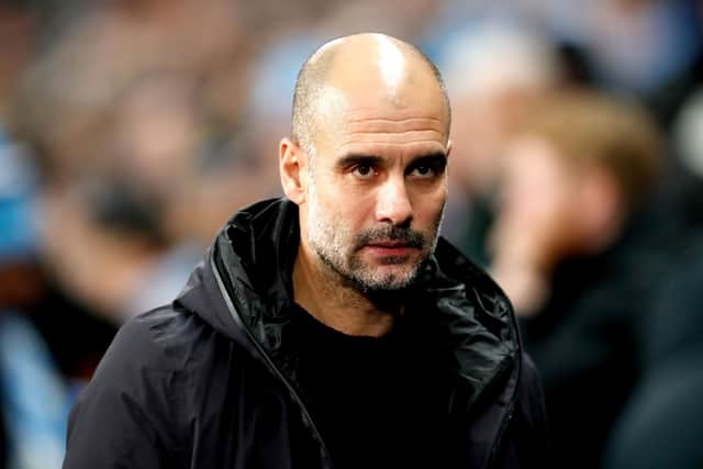Manchester City manager Pep Guardiola: Martin Rickett/PA Wire.