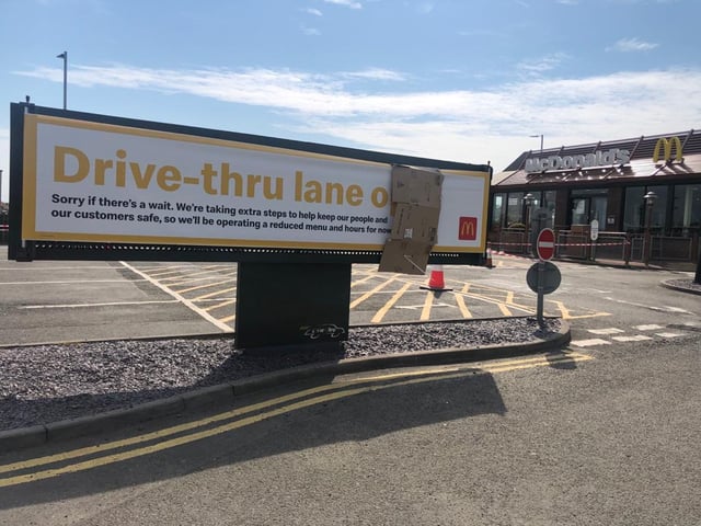 The McDonald's in Newbridge earlier today.